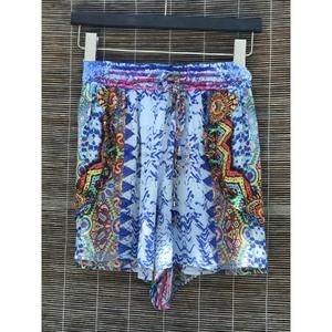 NEW INOA women's mallorca silk shorts in blue